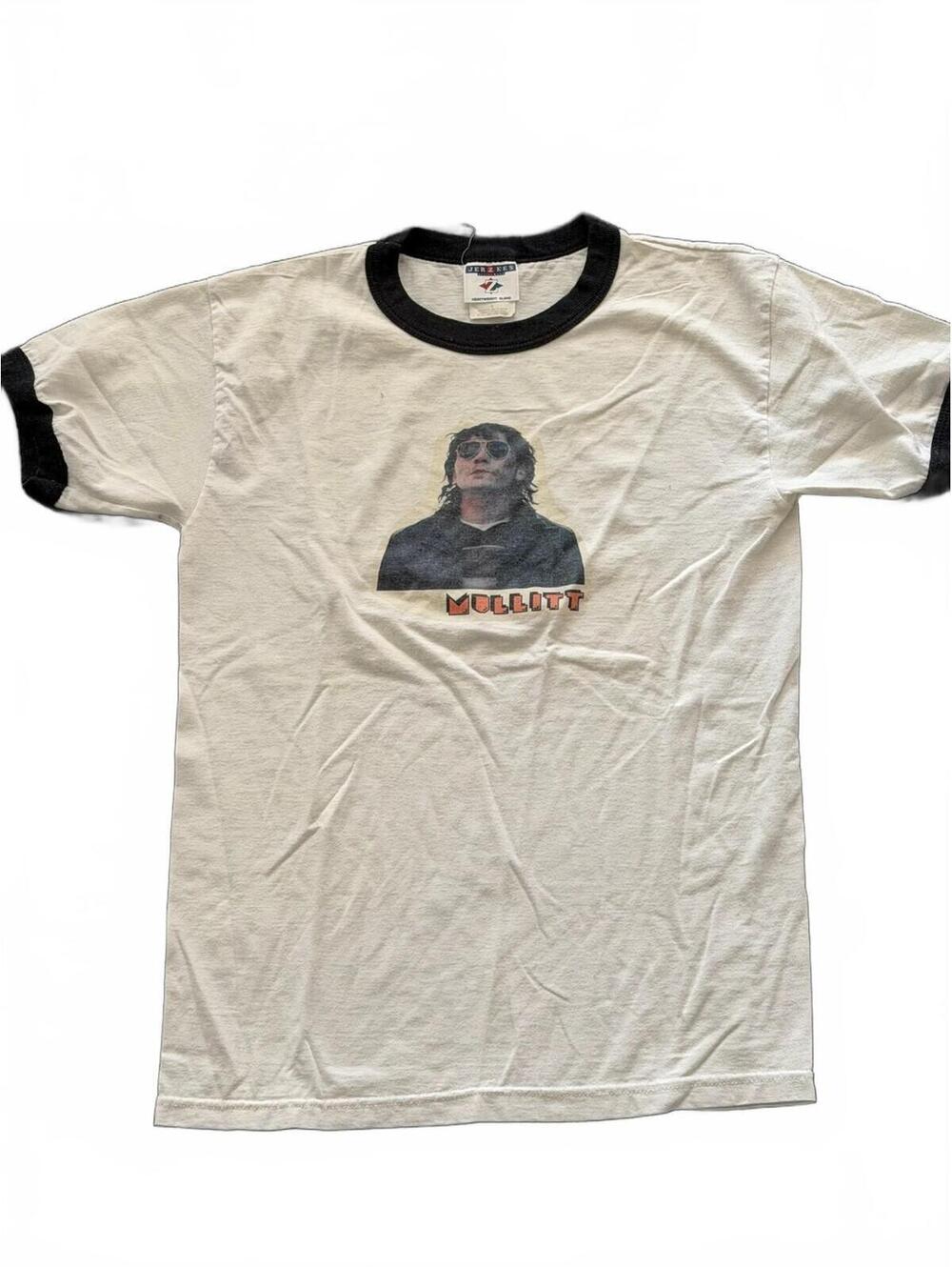 Jerzees Heavyweight Blend Mullitt Graphic Ringer T-Shirt Size Small